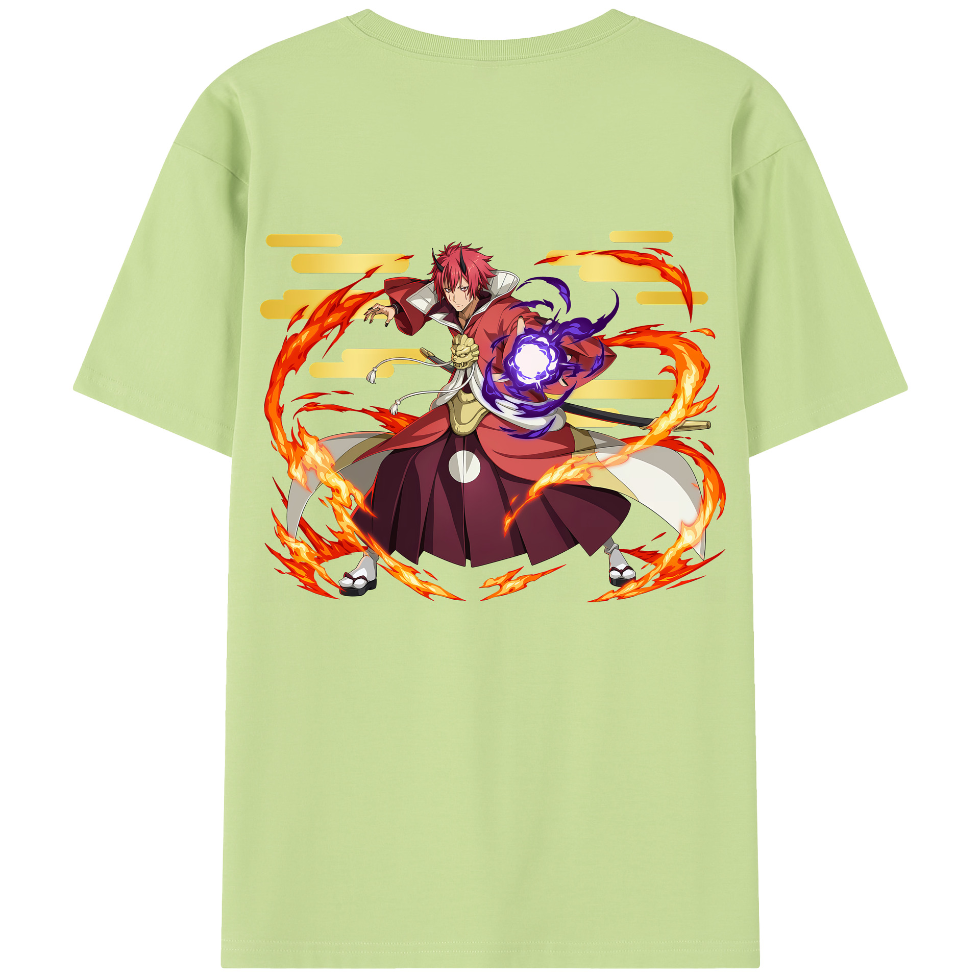 （画像用） 転スラ Regarding Reincarnated to Slime 綿100％半袖Tシャツ（背面プリント）